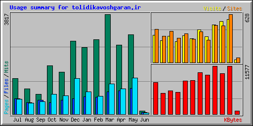 Usage summary for tolidikavoshgaran.ir